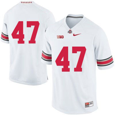Ohio State Buckeyes Men's Only Number #47 White Authentic Nike College NCAA Stitched Football Jersey TA19W60GO